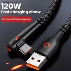 wei 120W De Carregamento Rápido USB Para Cabo C 90 ° Design Dobrado Adequado Huawei Honor Vivo br