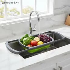 { YAN } Cesta De Cozinha Dobrável De Design Compacto Para Drenagem E Armazenamento Eficiente De Produtos ya