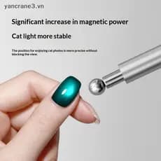 { YAN } Ímã De Olho De Gato ic Sti De Duas Cabeças Com 2 Bolas De Aço Para Arte Em Unhas Cilíndricas Esmalte Gel UV Ferr