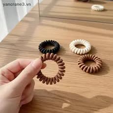 { YAN } Laços De Cabelo Em Espiral Sem Vinco , Elásticos Suaves , Antiderrapantes , Faixas Para Meninas , Uso Diário , A