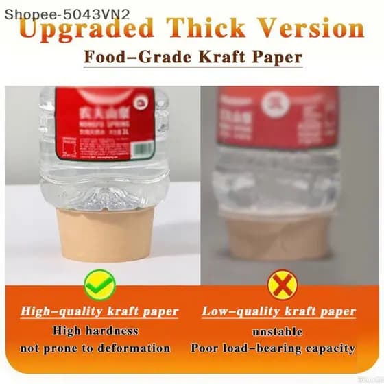 [RE] Tigelas De Salada Descartáveis 50-Pa 500ml 750ml-Papel Kraft Com Tampas Transparentes Múltiplas Opções R