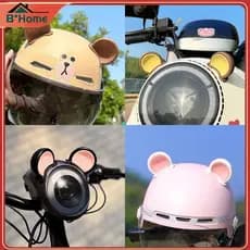 BHTH 2 Pcs Colorido Capacete De Motocicleta Orelhas De Urso Decoração Universal Moto Bicicleta Estilo De Carro Stiers Ac