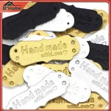 BHTH 50 Peças Etiquetas De Couro PU Feitas À Mão Com Amor Costura Artesanato Tricô DIY ~