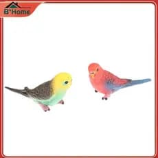 BHTH 1Pc Simulação Papagaio Periquito Ornamento De Paisagem Em Miniatura Modelo Animal Estatueta De Gramado Pássaro Arti