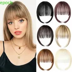 EPOCH Bang Extensão De Cabelo , Clip Em Peruca Sintética , Acessórios Falsas Franjas Pretas Femininas