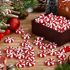 EPOCH8R 20 peças de doces da árvore de Natal, imitação de plástico decorativo pendurado pingente