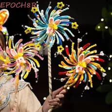 Lanterna Giratória Brilhante EPOCH8R , Colorida Portátil De Coelho De Moinho De Vento , Bastão Twister