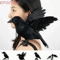EPOCH8R Corvo De Simulação De Halloween , Realista Com Alça De Ombro , Fantasia De Cosplay De Alta Qualidade