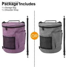 [fusiontime10y] Bolsa De Armazenamento De Ferramentas De Tricô Organizador De Crochê De Fios Sacola Portátil De Grande C