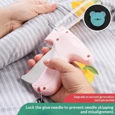 [fusiontime10y] Fixador De Roupas Qui , Máquina De Costura Mini Repair Portátil Conector De Vestuário Com Botão Instantâ