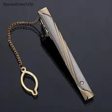[fusiontime10y] Masculino Metal Simples Netie Bule Ouro Prata Cor Gravata Barra Fecho Clipe Braçadeira Laços Pino Moda J