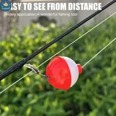 PLUMHOME 8 Pçs/Set Bobbers De Pesca Conjunto Mix Tamanho 2-4.5cm Snap Hard ABS Bóias Redondos Botão Bóia Flutua Conto .