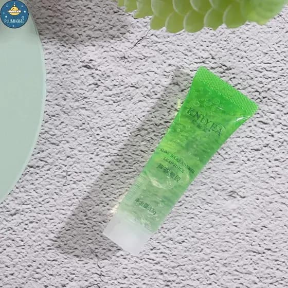 PLUMHOME 1Pc Gel De Aloe Vera Para Queimar Tecido Cura Acne Queimaduras Solares Cicatriz E Hidratação 13g .