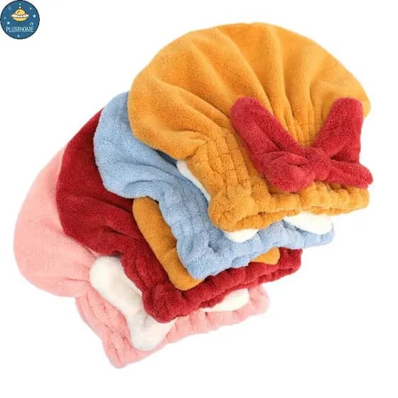 PLUMHOME Touca De Banho Para Secagem De Cabelo , Super Absorvente Toalha , Acessórios De Banheiro , Ferramenta De Limpez