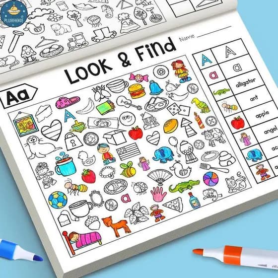 PLUMHOME 1 Conjunto De Brinquedos Educativos Interativos Com Mais De Objetos Ocultos , Visual E Encontre Livro De Quebra