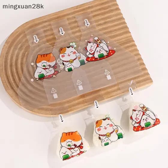 [mingxuan28k] 50/100 Unidades Triângulo Japonês Bola De Arroz Saco De Embalagem Descartável Nori Onigiri Sushi Fazendo M