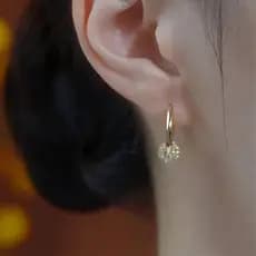 [mingxuan28k] Elegante Luxo Completo Broca Redonda Brincos Versátil Novo Estilo Único Nicho Clipe Moda High End Jóias BR