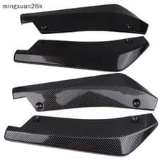 [mingxuan28k] 1 Par De Winglets De Fibra De Carbono Extensão De Saia Lateral Universal Carro Dianteiro Traseiro Pára-Cho