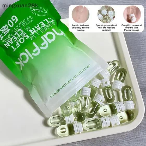 [mingxuan28k] 7/10/30pcs Óleo De Limpeza Camélia Limpador Facial Secundário Suave Profunda Viagem Portátil Único Removed