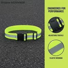 [QY] Correia De Corrida Reflexiva Elástica Ajustável Equipamento De Segurança Noturna De Alta Visibilidade Para Ao Ar Li
