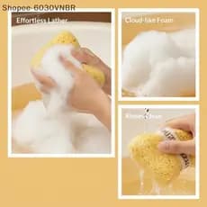 [QY] Esponja De Banho Para Homens , Limpeza Profunda Ultramacia , Espuma Rica , Sem Fibras Soltas , Purificador Corporal