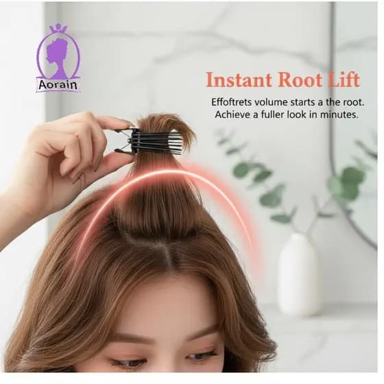 ANTH Feminino Fofo Hairpin Curling Raízes Clipe De Alto Volume Natural Simples Ferramenta De Levantamento De Raiz De Cab