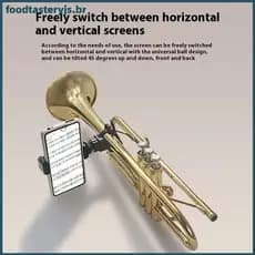 FTTJ Suporte De Telefone De Lira De Trompete Ajustável Para Oboé Trombone Clarinete Banda De Marcha BR