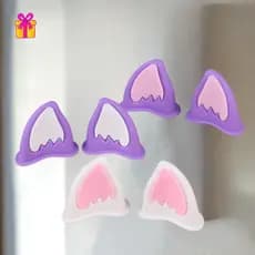 [INTH] Capacete De Motocicleta Decorações De Orelha De Gato Acessório Para Scooter Bicicleta Adesivo Moto Skate Ciclismo