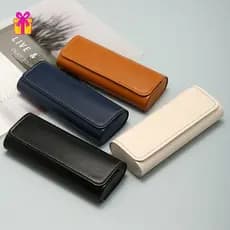 [INTH] Estojo De Óculos De Couro PU Portátil Masculino Feminino Sol Caixa De Armazenamento Ópticos Acessórios De Bolsa A