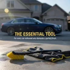 [INTH] Escova De Aro De Carro Com Cabeça Curvada Flexível , Ferramenta De Limpeza Profunda Para Cubo Tru SUV Detalhando