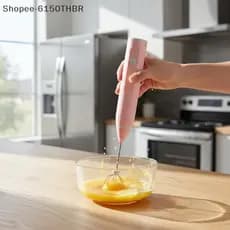 [VJ] Batedor De Ovos Elétrico Portátil Recarregável , Batedores De Aço Inoxidável De 3 Velocidades Para Assar Em Casa ,