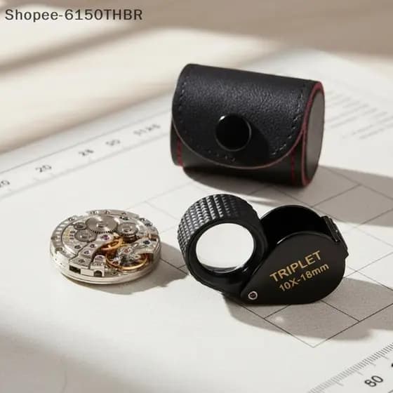 [VJ] Lupa Leve Para Joias , Zoom 10-30X , Lente Óptica Tripla De 18 Mm Viagem , Coleção De Moedas Antigas [BR]