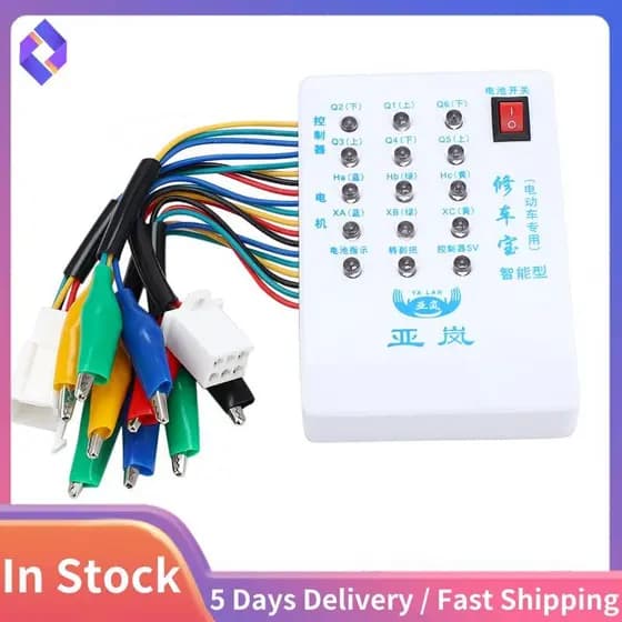 Testador De Controlador De Motor Sem Escova 24V/36V/48V/60V/72V Carro Elétrico E-Bike Scooter Hall Dispositivo De Teste