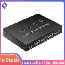 4 Em 4 Saídas KVM USB2.0 Switch Hub Adaptador USB2.0 Impressora Splitter Switcher Para PC Laptop Teclado Mouse Monitor