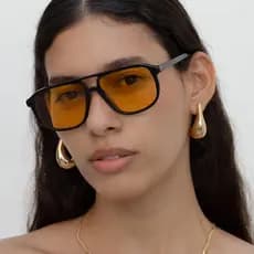 Estilo Punk Ponte Dupla Hip Hop Rua Moda Proteção UV Para Homens Mulheres Óculos De Sol De Tiro Ao Ar Livre