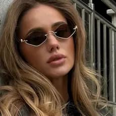 Novo Modelo De Óculos De Sol De Meia Armação Retrô Dourada Resistente A UV Rua Para Homens E Mulheres
