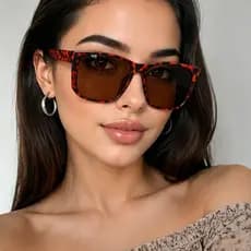 Versão Óculos De Alta Qualidade Na Moda Férias Sol Quadrados Anti UV Para Mulheres E Homens