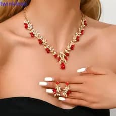 Brincos TWINKLEAN , Conjunto De Joias De Strass De Cristal Brilhante , Festa De Casamento , Luxo , Requintado , Colar De