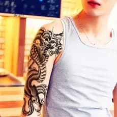 Dragão 3D Removível À Prova D'água Tatuagem Temporária Braço Perna Arte Corporal Stier