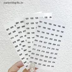 JIARN 1/4 Folhas De Etiqueta Com Número De Laser À Prova D'água Stiers Para Artesanato DIY Autoadesivo Esmalte Labial Et
