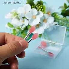 JIARN 3 Pcs Silicone Lip Balms Pincel Para Máscara Labial Com Pincéis De Maquiagem Cobertura Contra Poeira Suer .