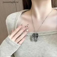 JIARN Vintage Asas De Anjo Cruz Pingente Nelace Para Homens Mulheres Personalizado Simples Punk Gótico Jóias Acessórios