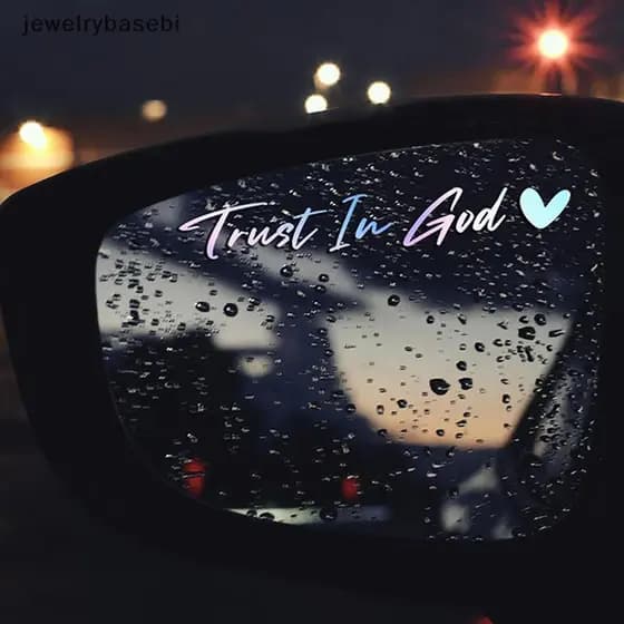 Joias 1 Unidade Trust In Heart Espelho Retrovisor De Carro Stiers Letter À Prova D'água Acredite Em Stier DIY Decalques