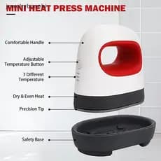 Joias Portátil 220V Mini Máquina De Prensa Térmica Para Impressão De Camisetas DIY [COD]