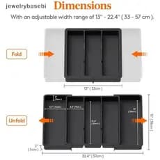Joias Expansível Utensílio De Cozinha Bandeja Organizador De Utensílios Para Gavetas Talheres Ajustáveis Porta Ferrament