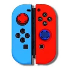 Capa Controle Nitendo Switch Azul E Vermelho Silicone Brinde
