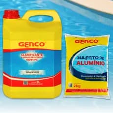 Kit Genfloc Clarificante 5l + Sulfato de Aluminio 2kg Genco Piscina