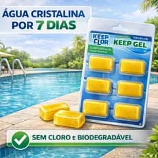 Clarificante Gel Keep Clor 6 Unidades 180g Piscina Pastilhas