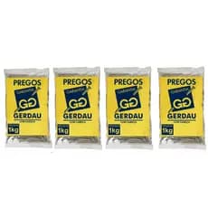 Kit 4 Unidades - Prego Com Cabeça 17x21 Gerdau 1kg