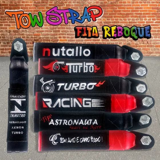Tuning Carro Fita Reboque Tow Strap Acessório Esportivo para Carro Cinta Esportiva Alça Bordada Alta Qualidade